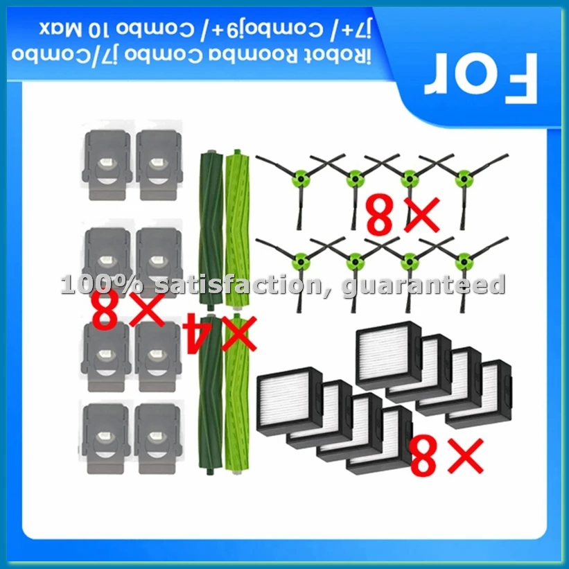 

28 шт. для Combo J7/Combo J7+/Combo J9+/Combo 10 Max, запасные части для робота-пылесоса, комплект для замены - ABLM