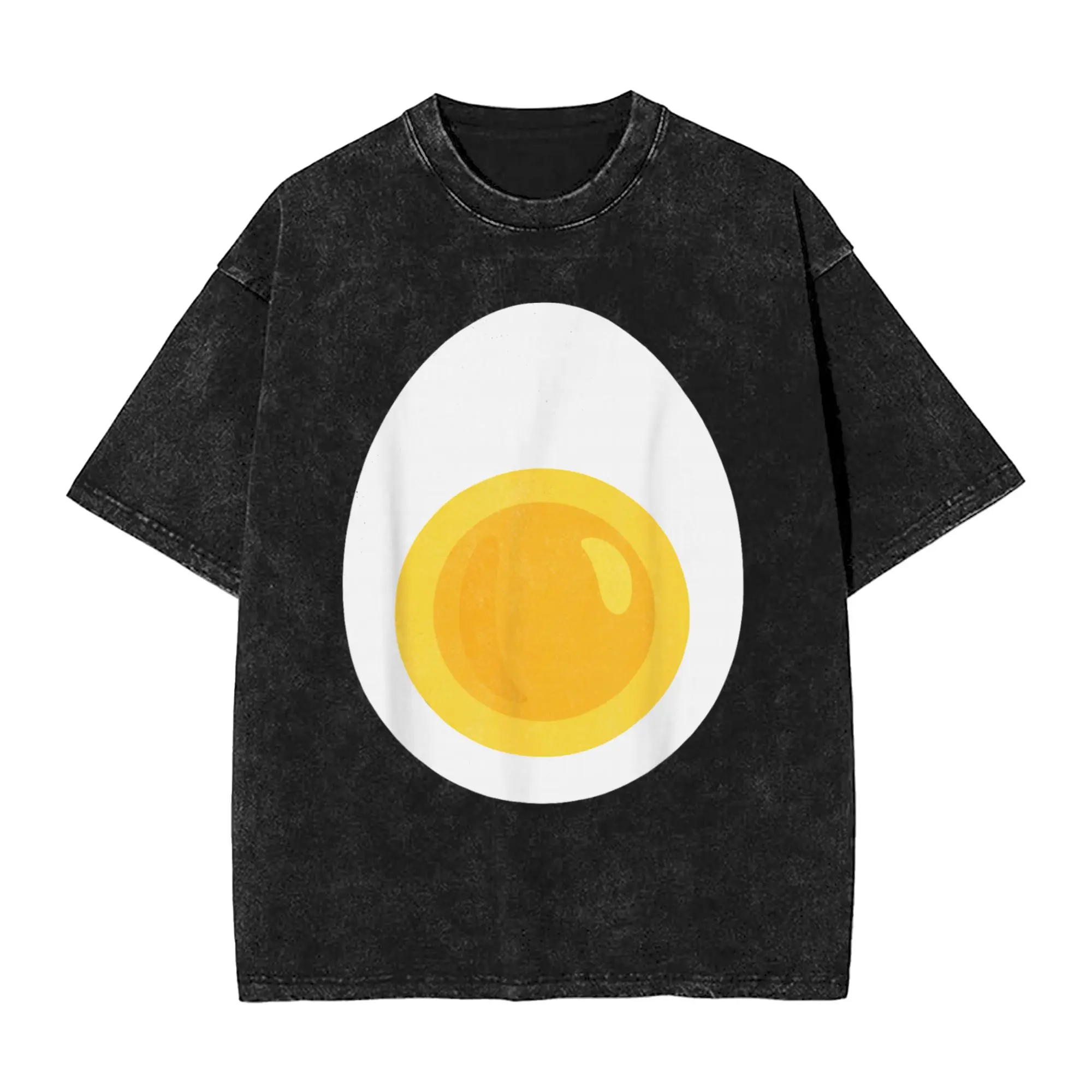 

Men Women's T Shirt Halloween Deviled Egg Washed T Shirts Fashion Summer Tee Shirt Y2K Classic Loose Cotton Clothes Present