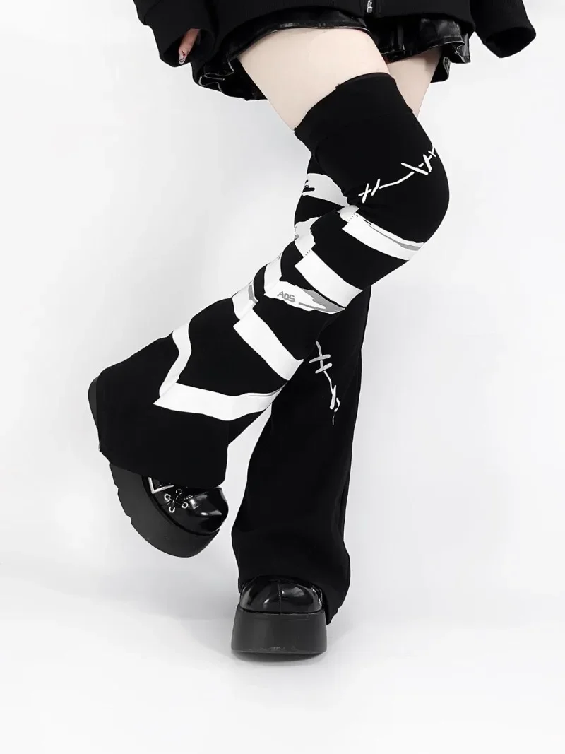 Goth Hip-hop All-match Trendy Stockings Women Slim Over-knee Socks Dark Style Casual Clothing