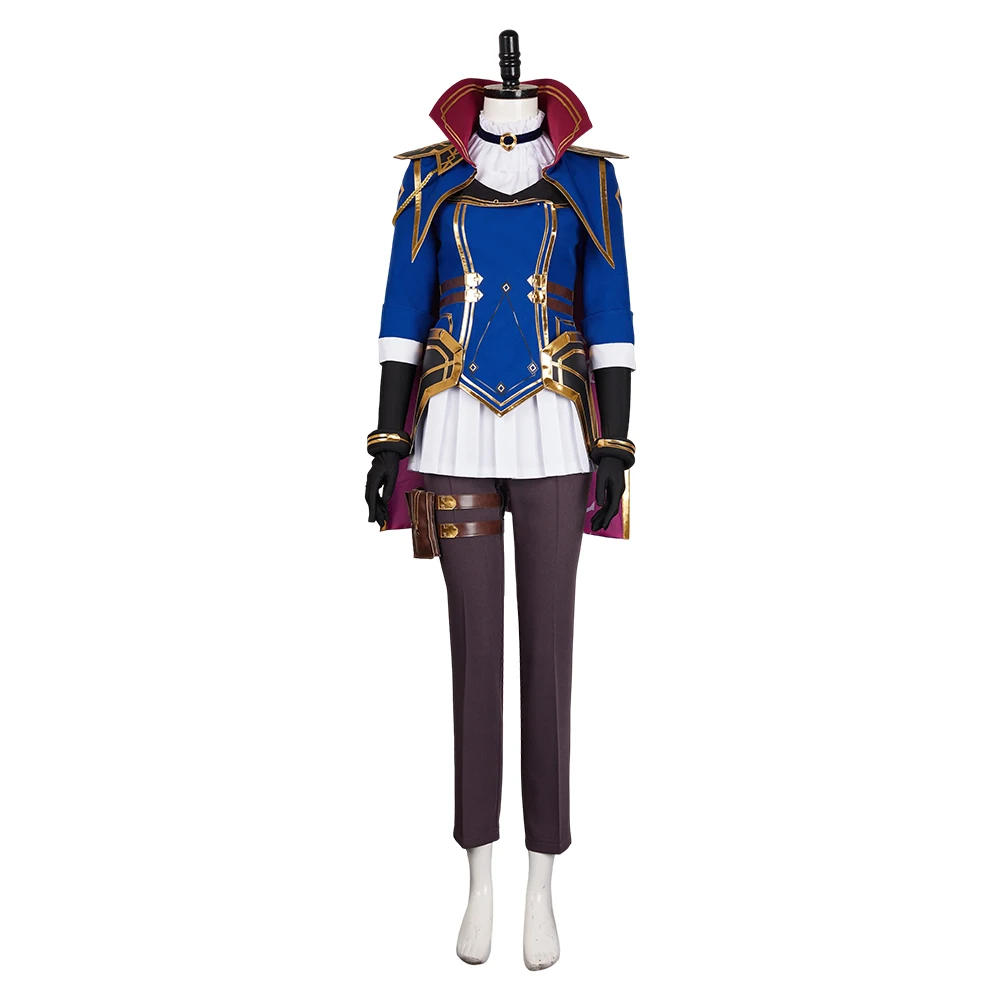 Caitlyn Cosplay Acrane Uniform Kiramman Clothing Game LOL Costume Shirt Coat Cloak Pants Hat Halloween Party Fantasia Women Suit