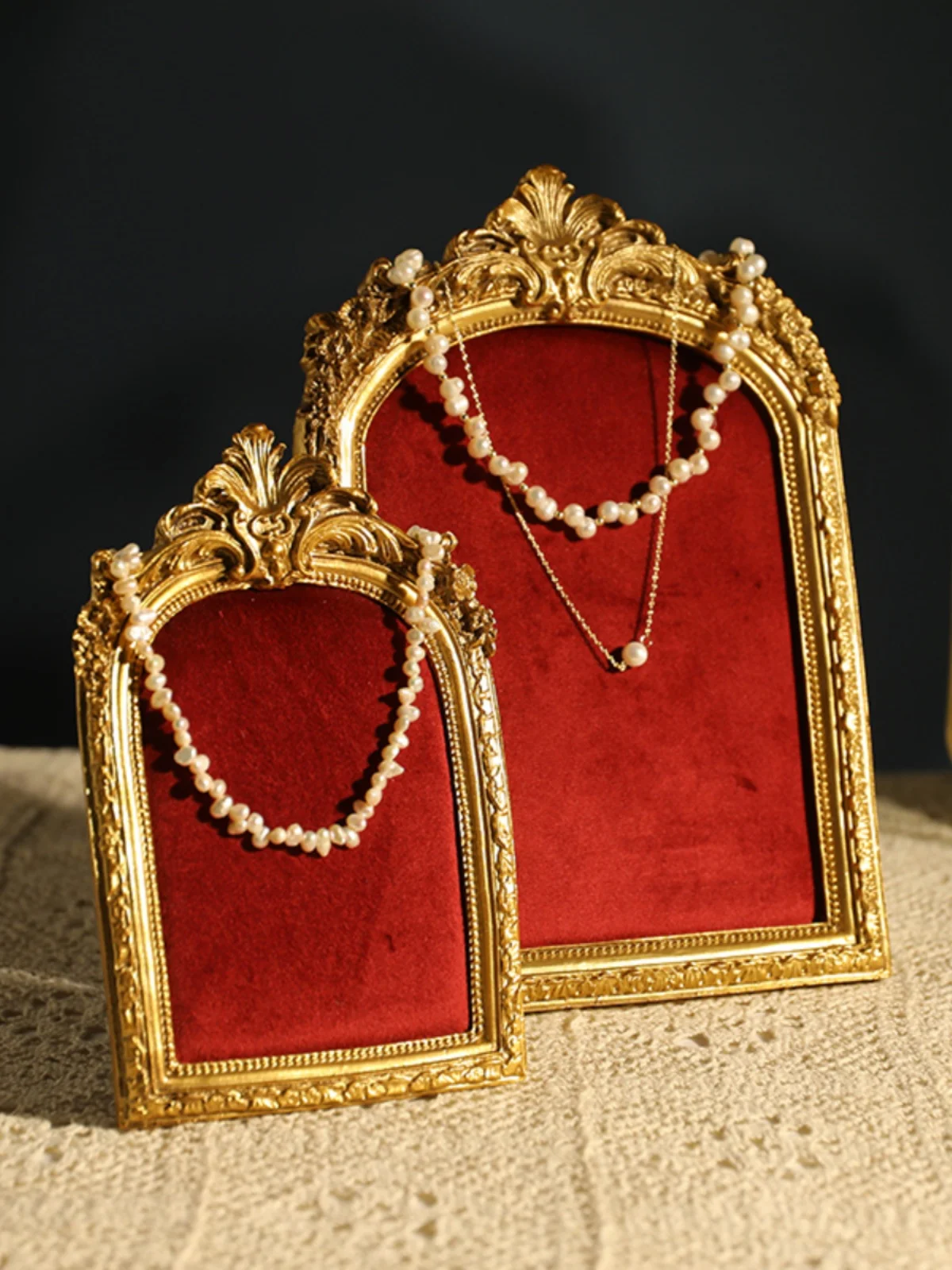 الرجعية إطار الصورة شكل مجوهرات عرض موقف أقراط قلادة المنظم رف مجوهرات مكافحة عرض الدعائم