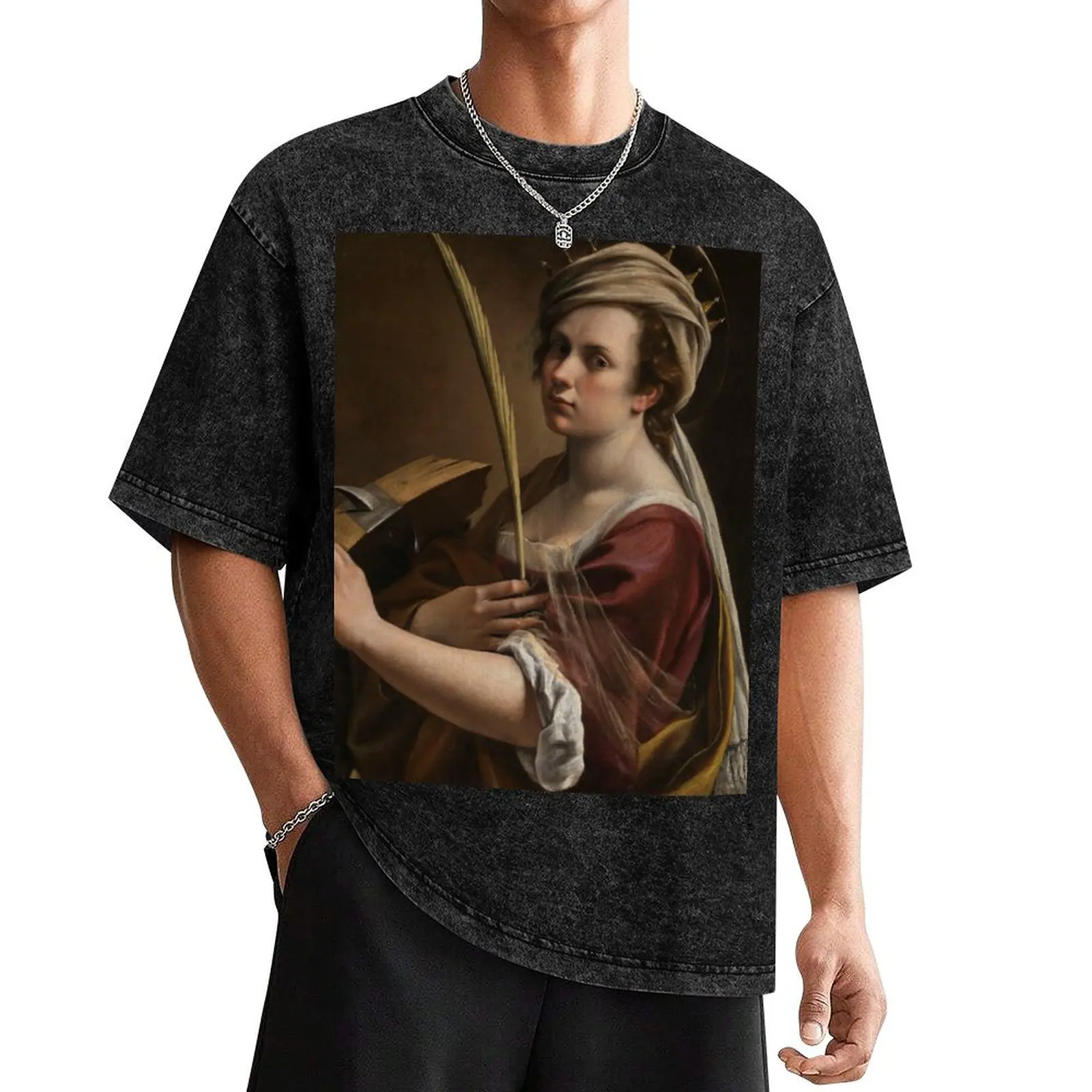 

Artemisia Gentileschi Self Portrait as Saint Catherine of Alexandria T-Shirt football t shirt fashion shirts mens workout shirts