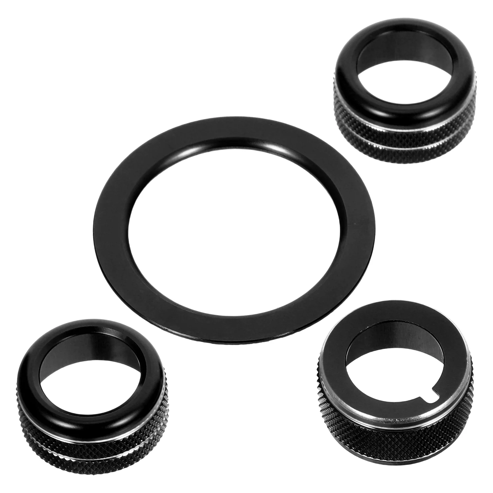 

Car Acoustic Decorative Ring Stylish Aluminum Alloy Ignition Cover for Key Start Engine Button Black Interior Accessories Dash
