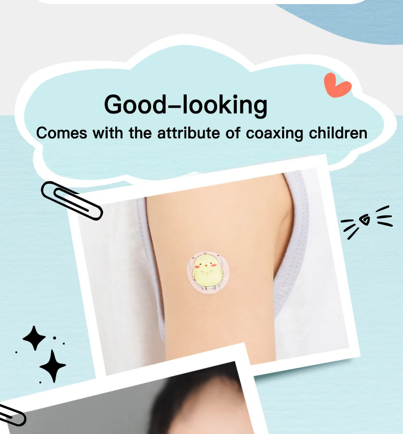 120pcs/set Children Round Band Aid Vaccinum Syringe Injection Orifice Hole Patch Wound Plaster Waterproof Adhesive Bandages