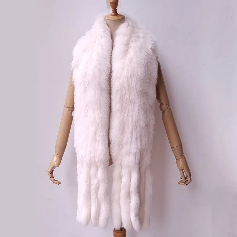 2025 شتاء جديد سميك دافئ ريال فوكس شال فرو المرأة جودة عالية رقيق واسعة موضة أوشحة فرو حقيقية الإناث