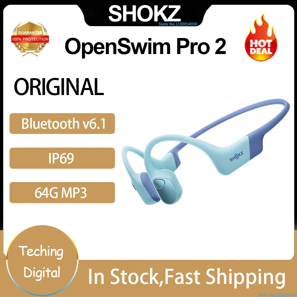 Shokz OpenSwim Pro 2 骨伝導イヤホン Bluetooth6.1 IP69防水