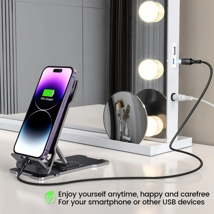 Large Vanity Mirror with Lights, Hollywood Makeup Mirror with 15 Dimmable Bulbs 3 Light Colors, Detachable 1X 10X 15X Magnificat