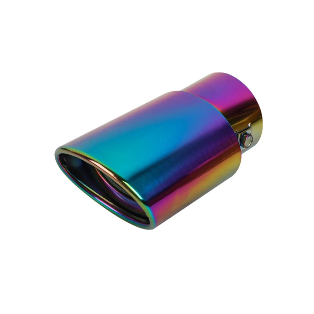 Car Stainless Steel Multicolor Straight Exhaust Tail Throat Round Tube Universal Fits Car