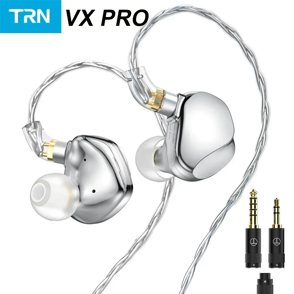 

Проводные наушники TRN VX Pro 8BA + 1DD 2 в 1 3,5 + 4,4 мм, Hi-Fi наушники, гибридные металлические наушники для бега IEMs монитора, наушники BAX MT3