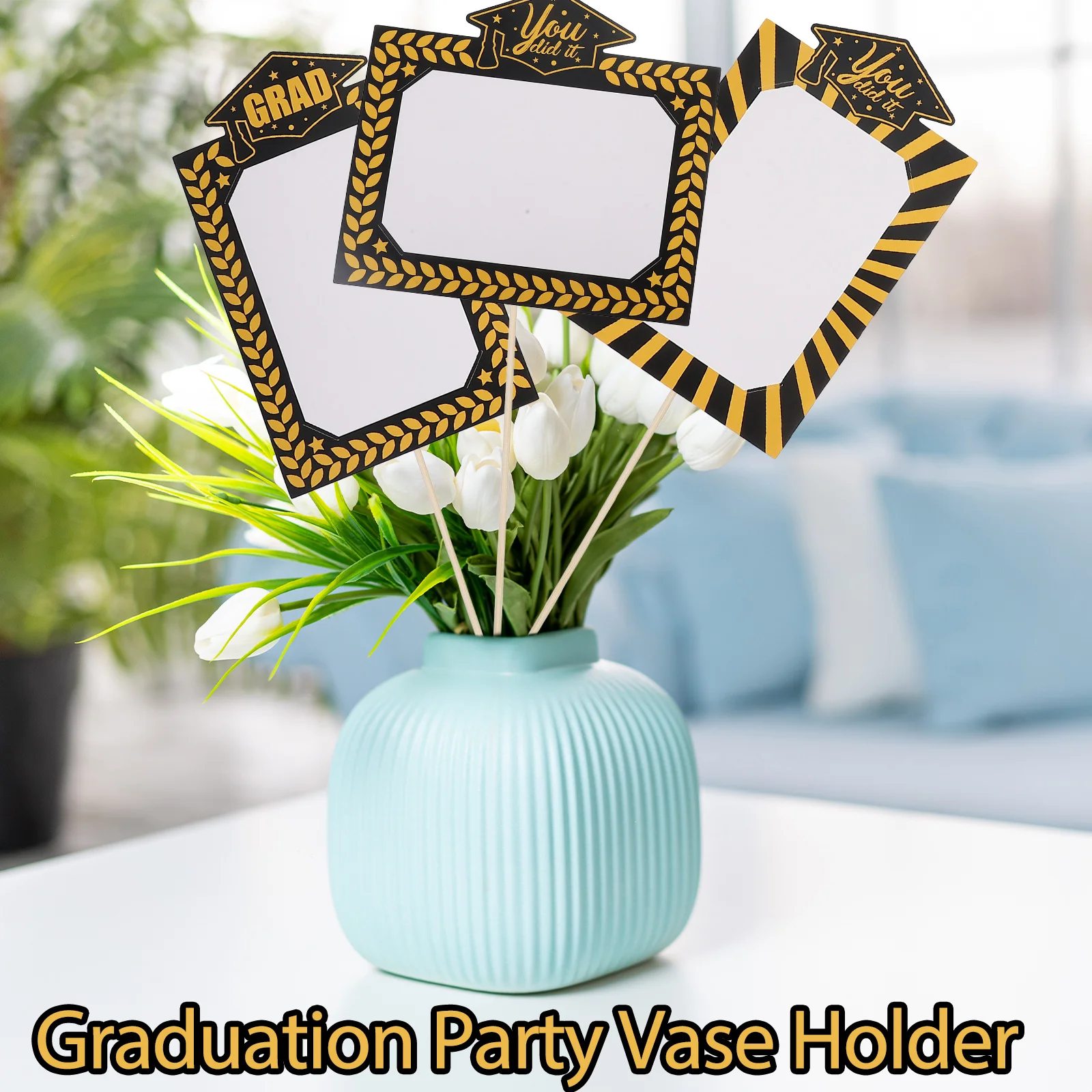 8 inserti per vasi da laurea, cornice per foto unica, decorazione essenziale per l'atmosfera della festa di laurea delle scuole superiori universitarie