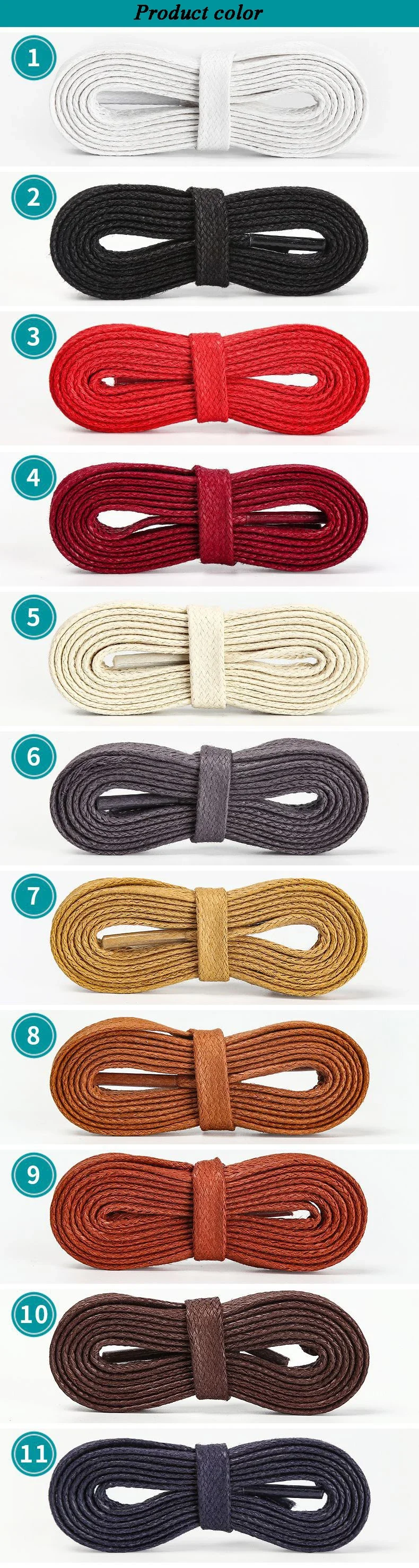 Flache Unisex-Schnürsenkel aus gewachster Baumwolle, wasserdichte Schnürsenkel, flache Lederschnürsenkel, lässige Turnschuhe, 0,8 cm Breite, Schnürsenkel für Männer und Frauen – Detail 9