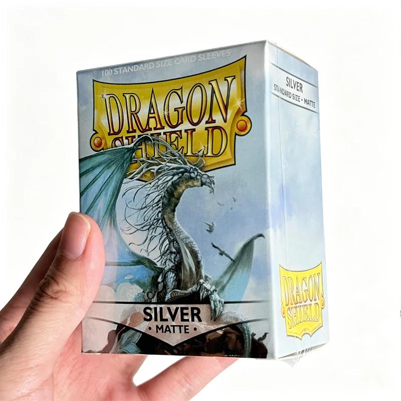 100PCS Dragon Shield Matte Card Sleeves Ruby Pink Sapphire Jet Silver Trading Card Protectors for TCG PTCG Board Games