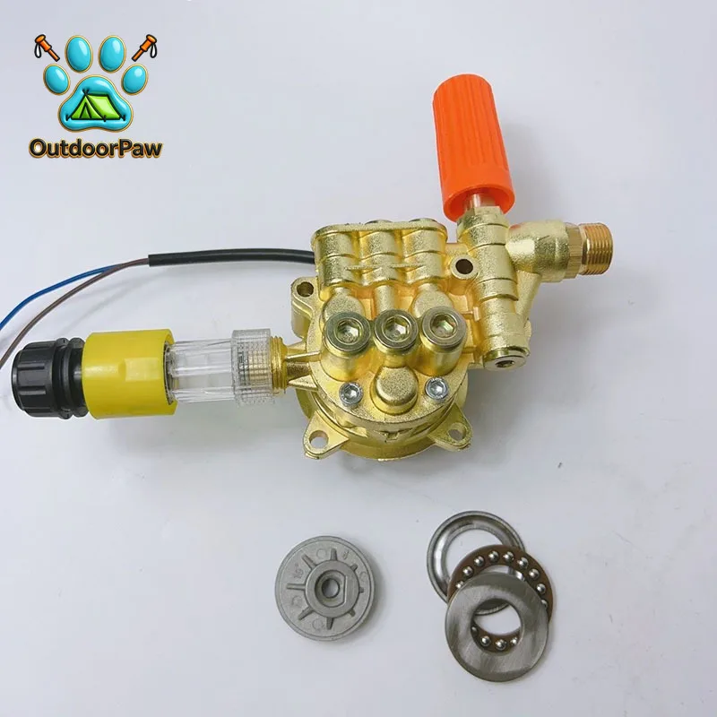 220v Household Fully Automatic High-Pressure Cleaning Machine Head Car Washing Machine Pump Head Assembly Accessories