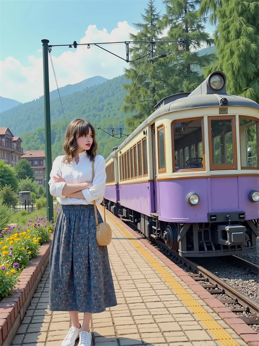 

Midi Floral Printed Skirts Womens Ball Gown Mesh Tulle Elegant Cake Pleated Waist Ruffle Applique Bohemian College Festival