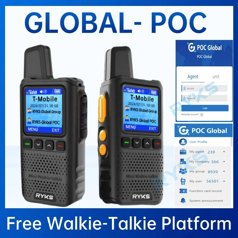 Walkie Talkie 50Km 4G Global radio