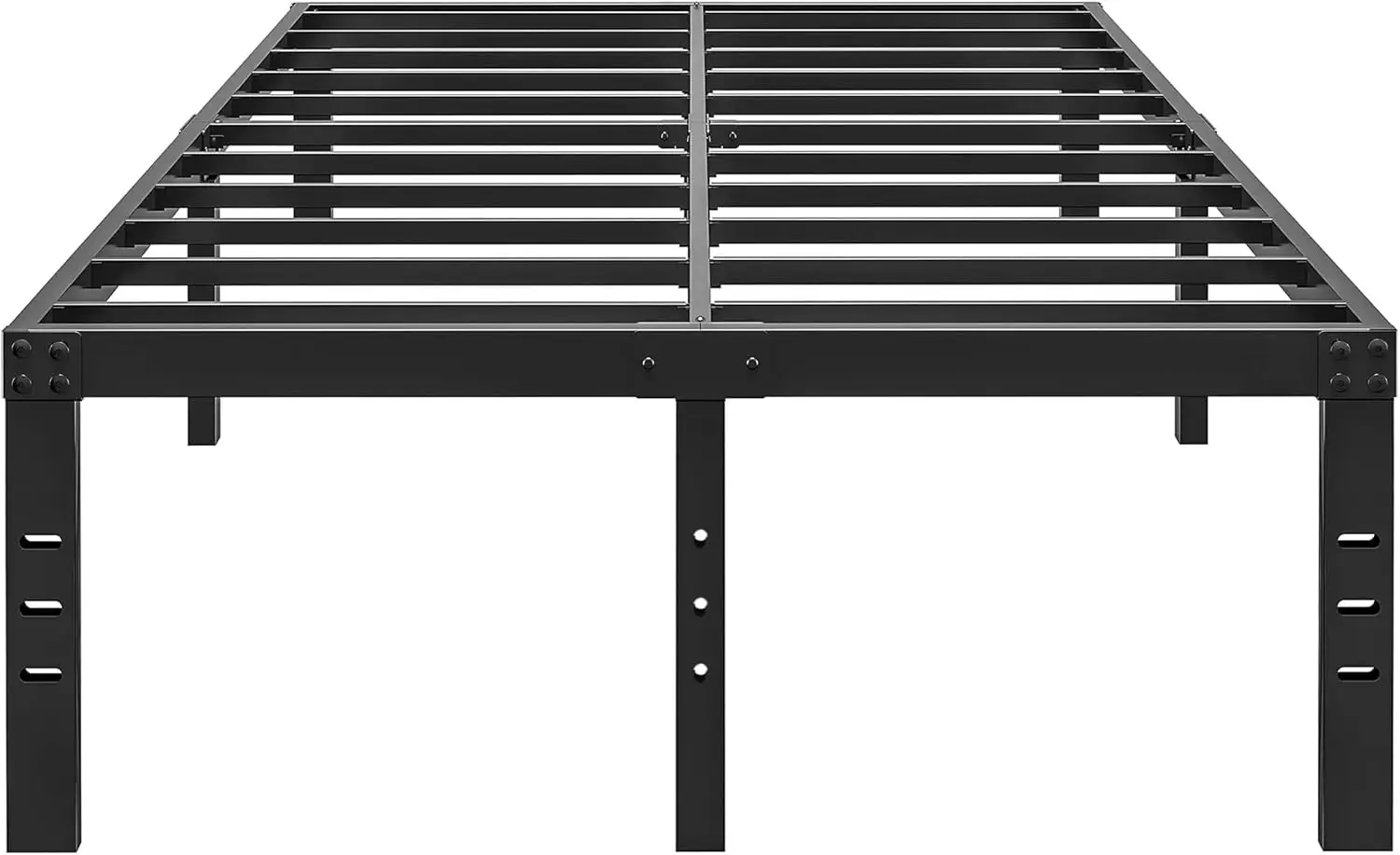 

18 Inch Full Size Metal Bed Frame - Black Steel Platform, Easy Assembly Noise Free Heavy Duty, No Box Spring Needed