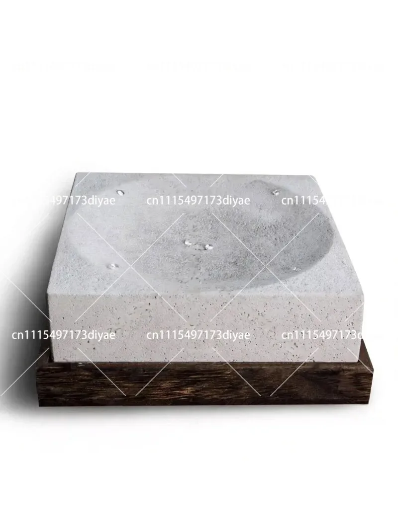 Zen Water Drop Art Installation Flowing Water Feature Ornament for Hotel Front Desk Decor