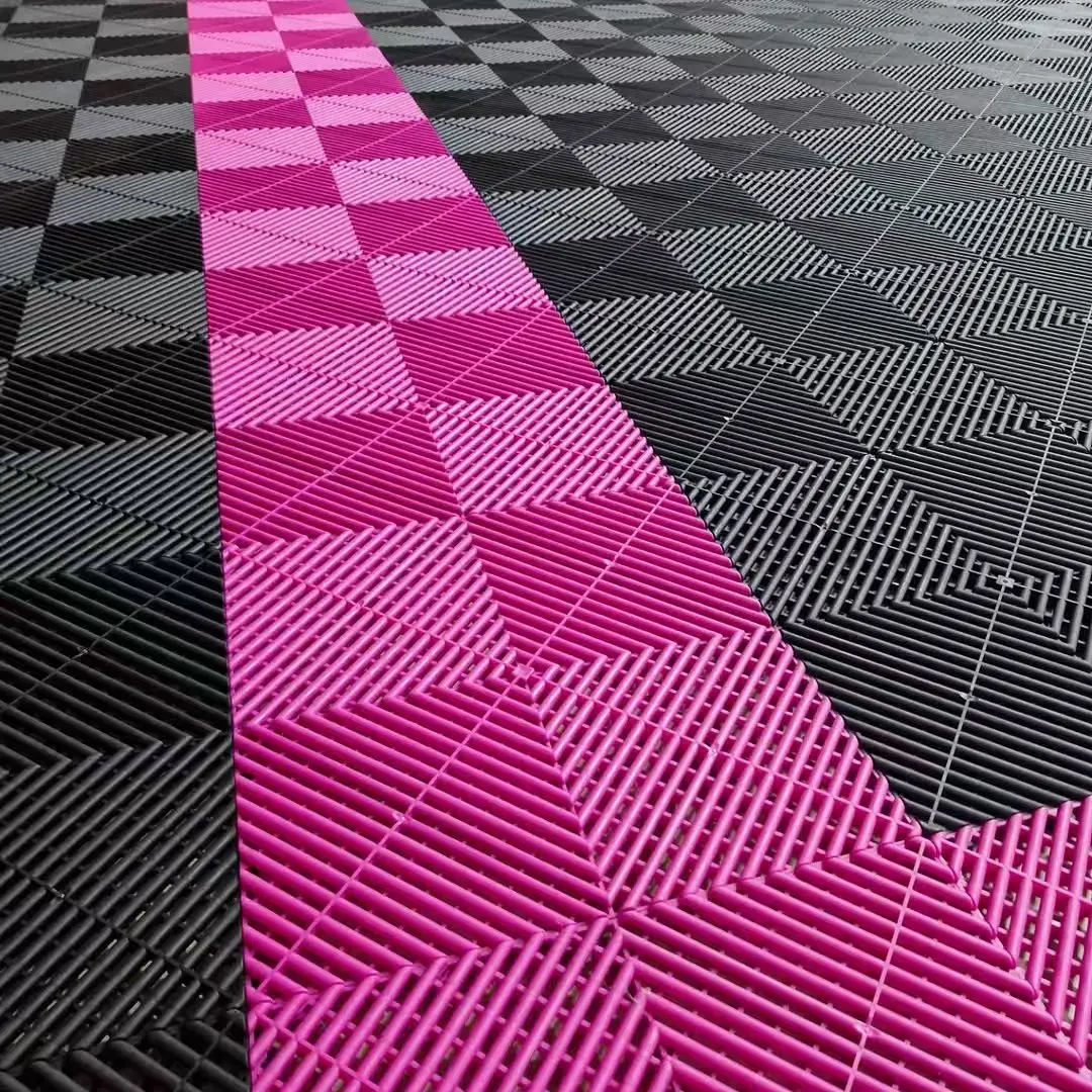 Flooring Manufacturer Best Garage Floor PP Flooring Car Wash Room Plastic Tile Rigid Modular Colorful Interlocking Garage Floor