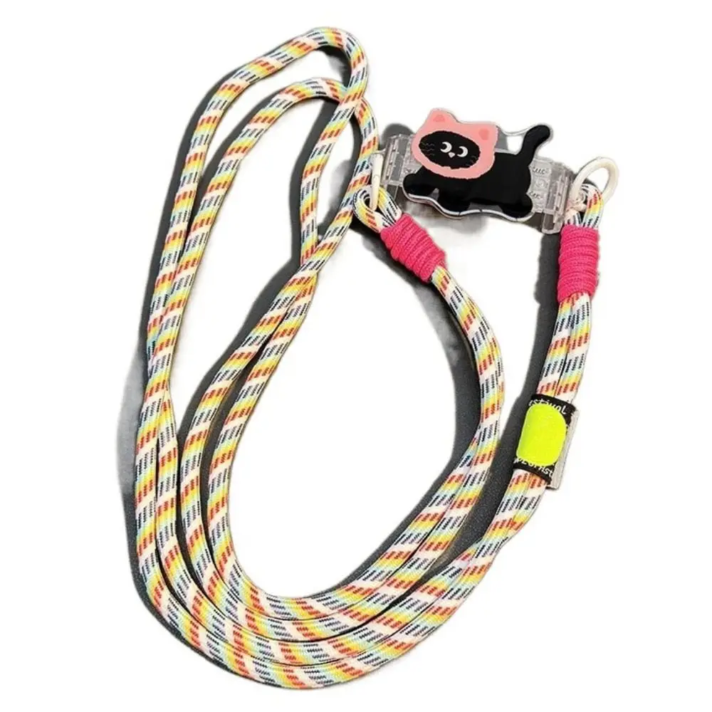 Cat Dog Mobile Phone Lanyard Shoulder Carrying Cute Cartoon Phone Crossbody Chain Anti-lost Adjustable Phone Back Clip Holder