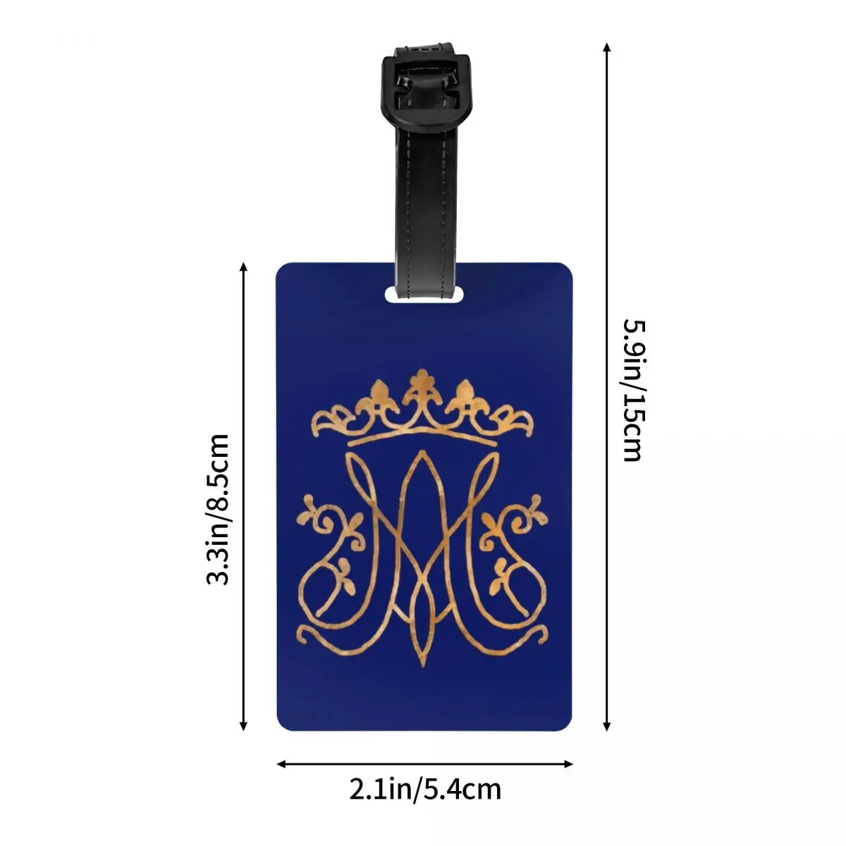 Ave Maria Monogram Luggage Tag Catholic Jesus Suitcase Baggage Privacy Cover ID Label