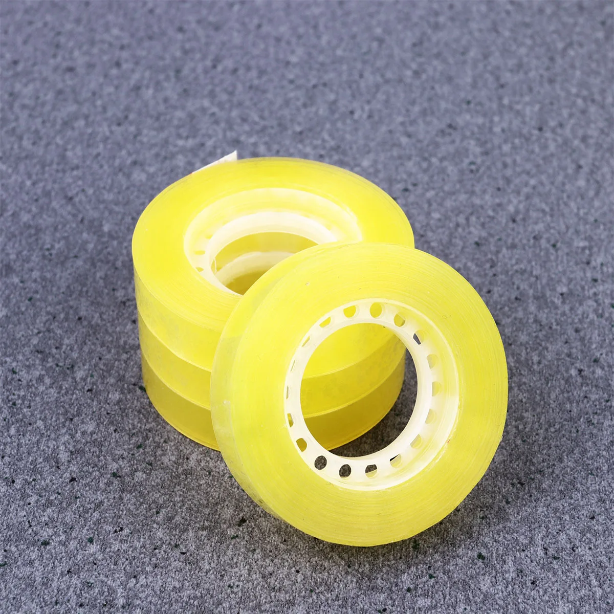 12Pcs Transparent Yellow Packing Tape Clear Bopp Strong Adhesive Easy Refill for Shipping Boxes Office School Sealing Tape