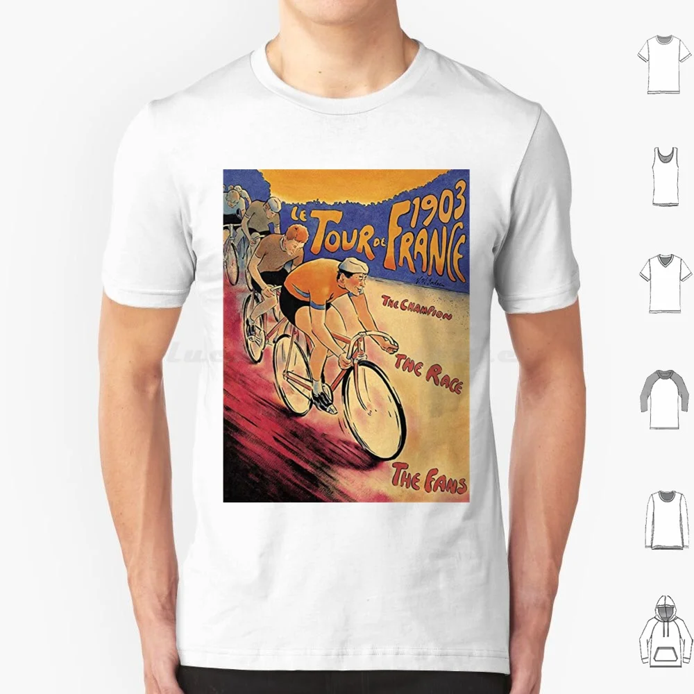 Tour Bike Racing T Shirt Cotton Men Women DIY Print Exhibition Race Wadaks Campion Fans France Loved Aesthetic 1903 Popart