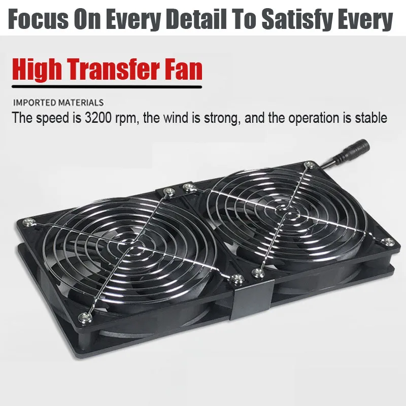 12cm  3200RPM Fan cooling With controller 12cm 12V 220V Btc Machine Chassis Workstation Cabinet Radiator Server fan