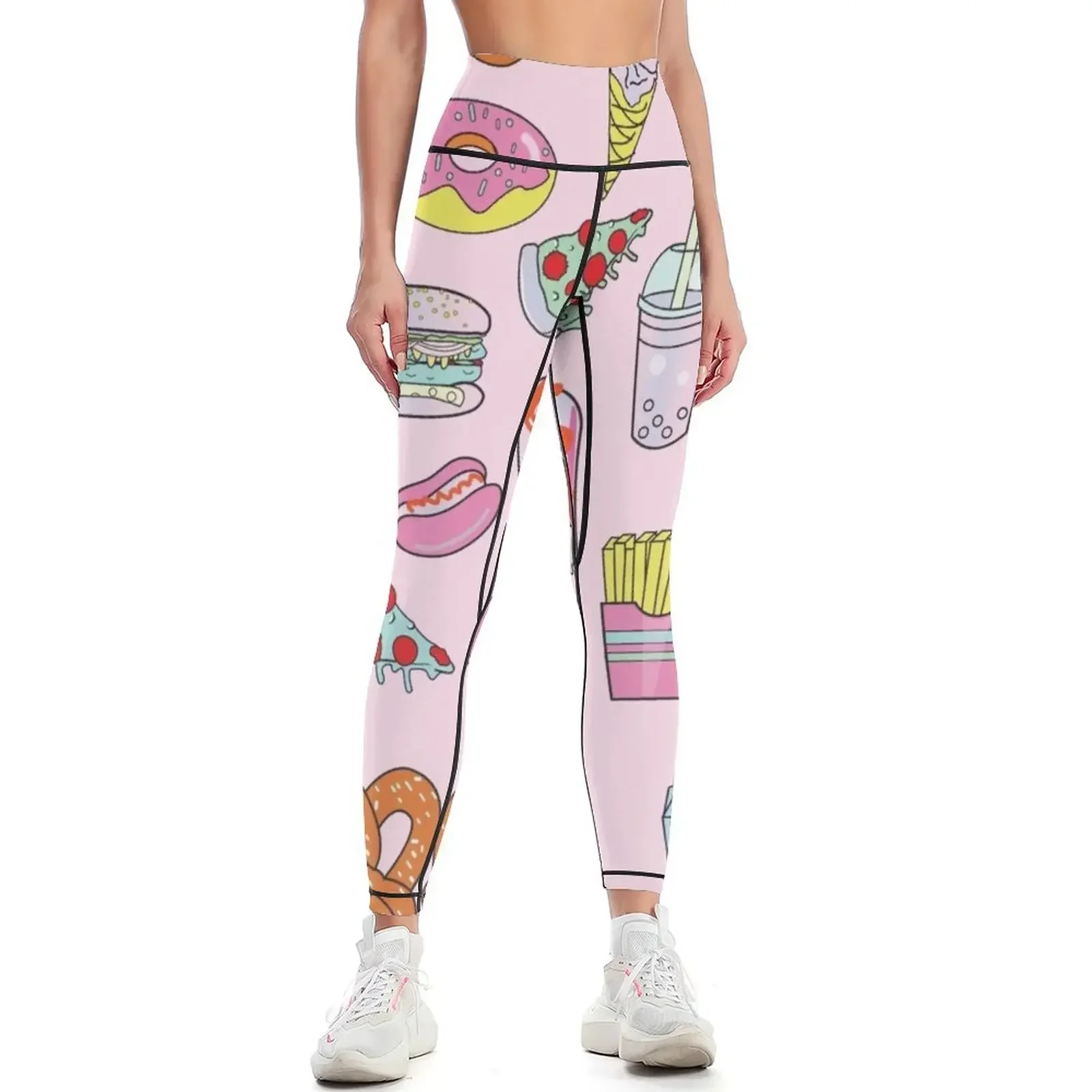 

Dreaming Of Junk Food Leggings sports tennis for gym sportswear woman sportswear gym push up legging Womens Leggings