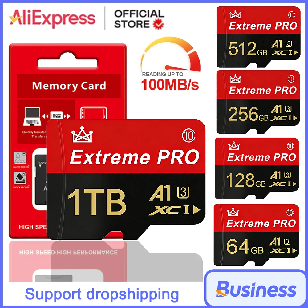 Original 256GB/512GB SD Card Micro TF SD U3 V30 Class 10 Memory Card for Steam Deck OLED Switch - Gaming Expansion Storage