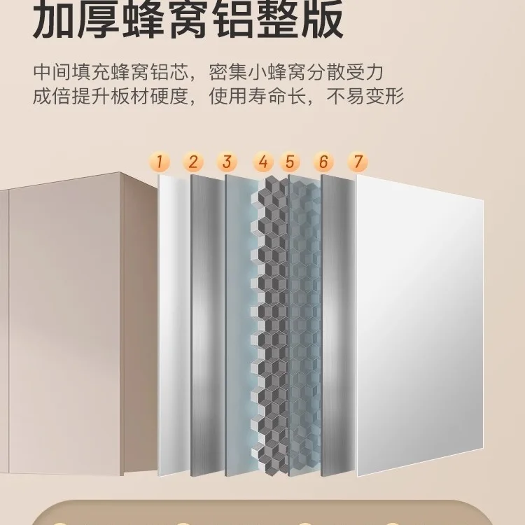 Hanging cabinet aluminum alloy kitchen wall cabinet small apartment balcony wall locker bathroom hanging storage