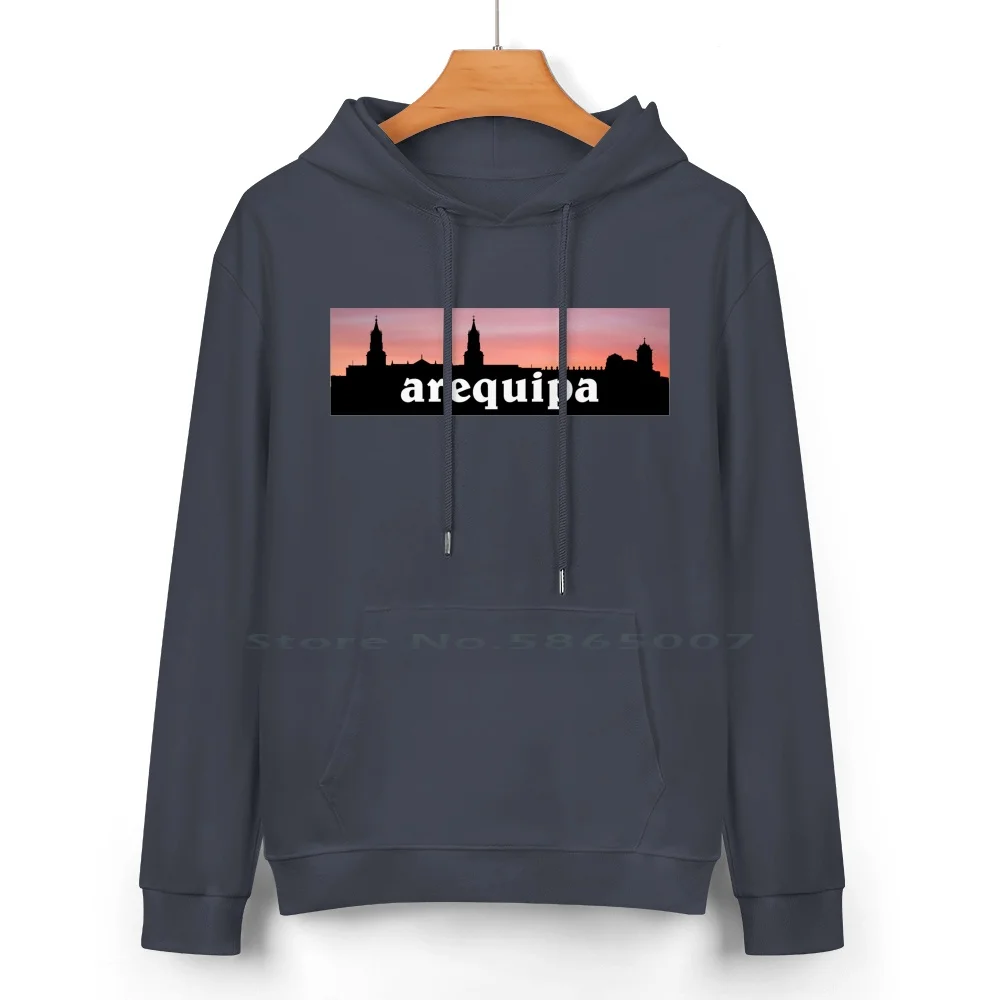 Arequipa Skyline Pure Cotton Hoodie Sweater 24 Colors Arequipa Peruvian Marca Peru Soccer 100% Cotton Hooded Sweatshirt For