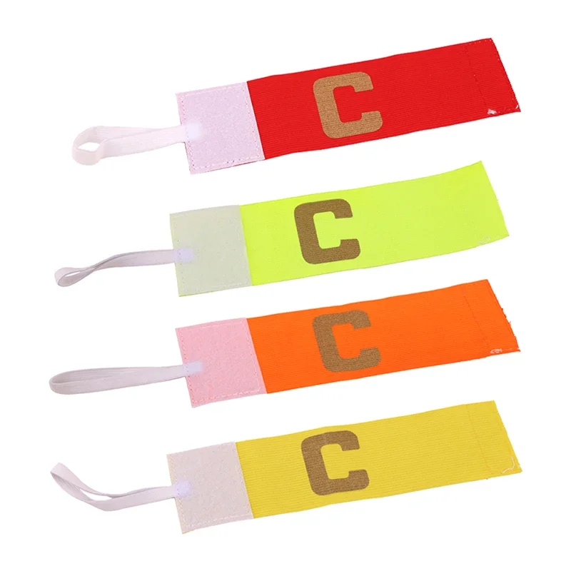 2/4 Pcs Kids Football Match Captain C Word Mark Armband Paste Team Leader C Word Nylon Adjustable Stable For Children Unisex