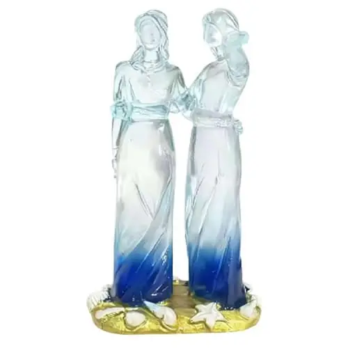 Translucent Resin Angel Statue with Detailed Artistry for Thoughtful For Friendship-Themed Interior Decoration
