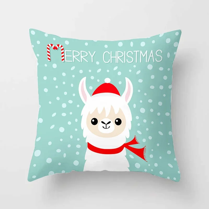 45cm*45cm Alpaca Animal Decorative Cushions Pillowcase Polyester Pillow Cover Home Decorative Pillowcase Sofa Cushion