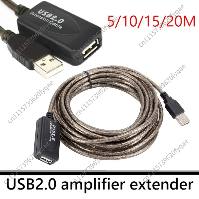 5/10/15/20m USB 2.0 Extension Cable High Speed Male To Female Active Repeater Wireless Network Card Extension Cord USB Adapter