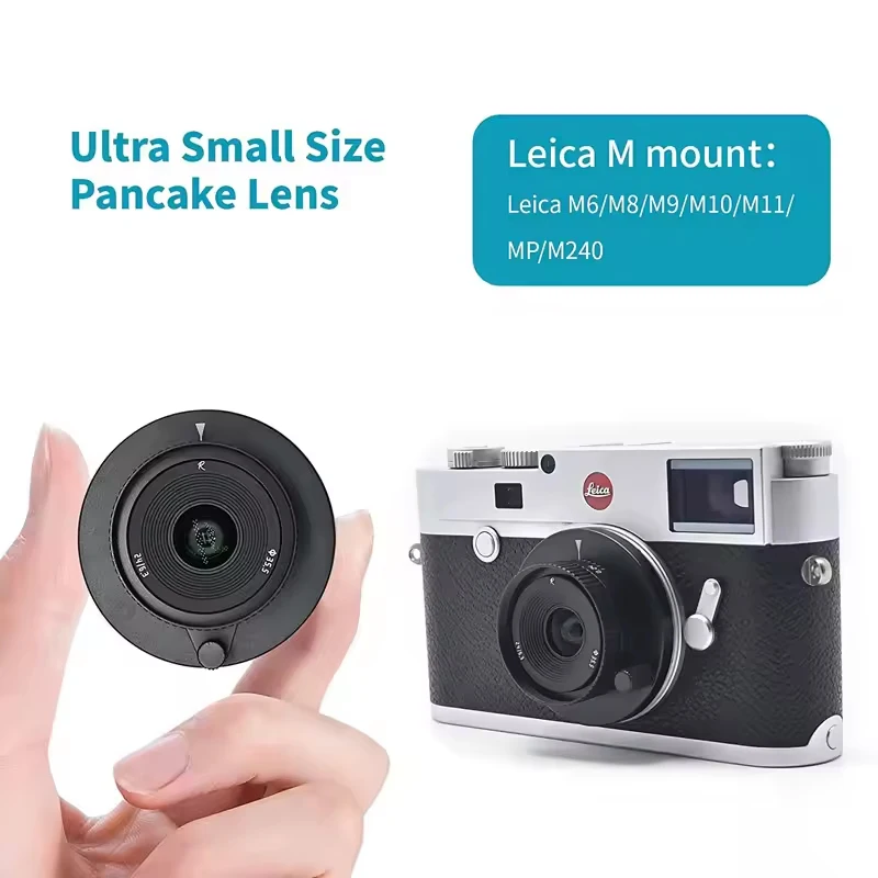 AstrHori 24mm F6.3 Full Frame Wide Angle Prime Manual Focus Camera Lens for Humanity Photography with Leica M Mount M2 M3 M9