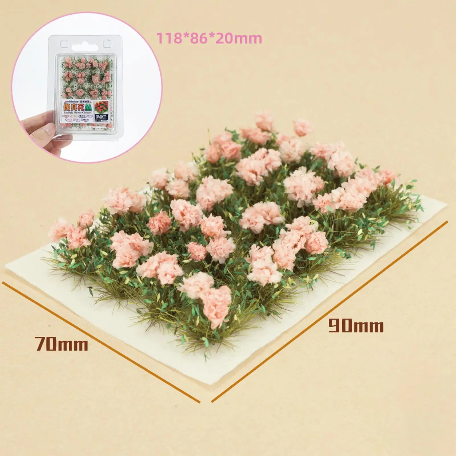 Micro Landscape Flower, Environmentally Miniature Garden Flowers Cluster for Fairy :72