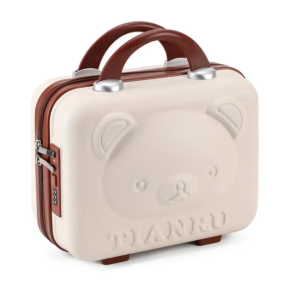 14-inch Storage Bag Women\'s Makeup Case Suitcase Souvenir Suitcase Bear Mini Portable Password Box Handbag