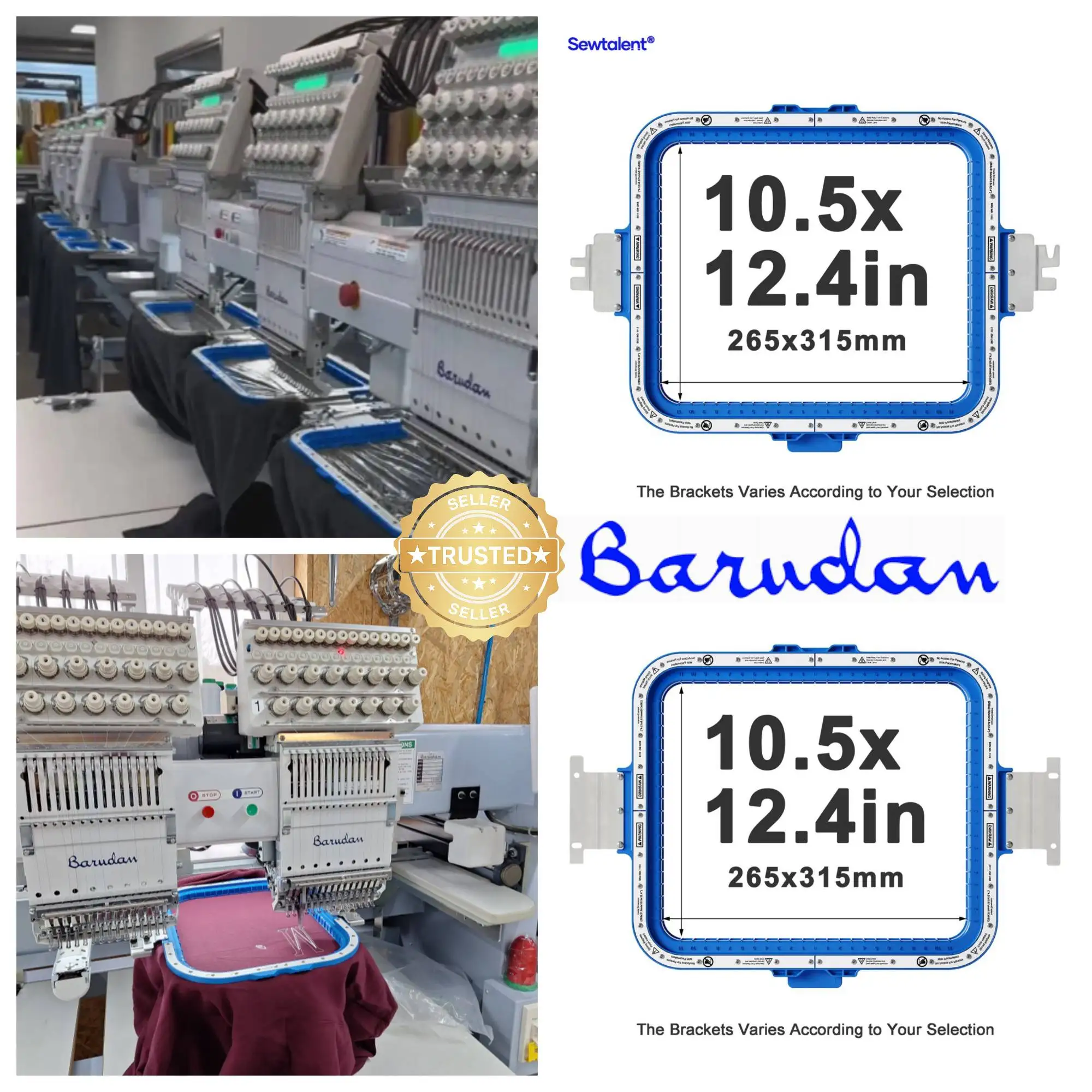 

Magnetic Frame For Barudan BEKY-S1506CII BEKT-S1501CBIII Etc Embroidery Machine Mighty Hoop 5.1" Magnetic Embroidery Hoops