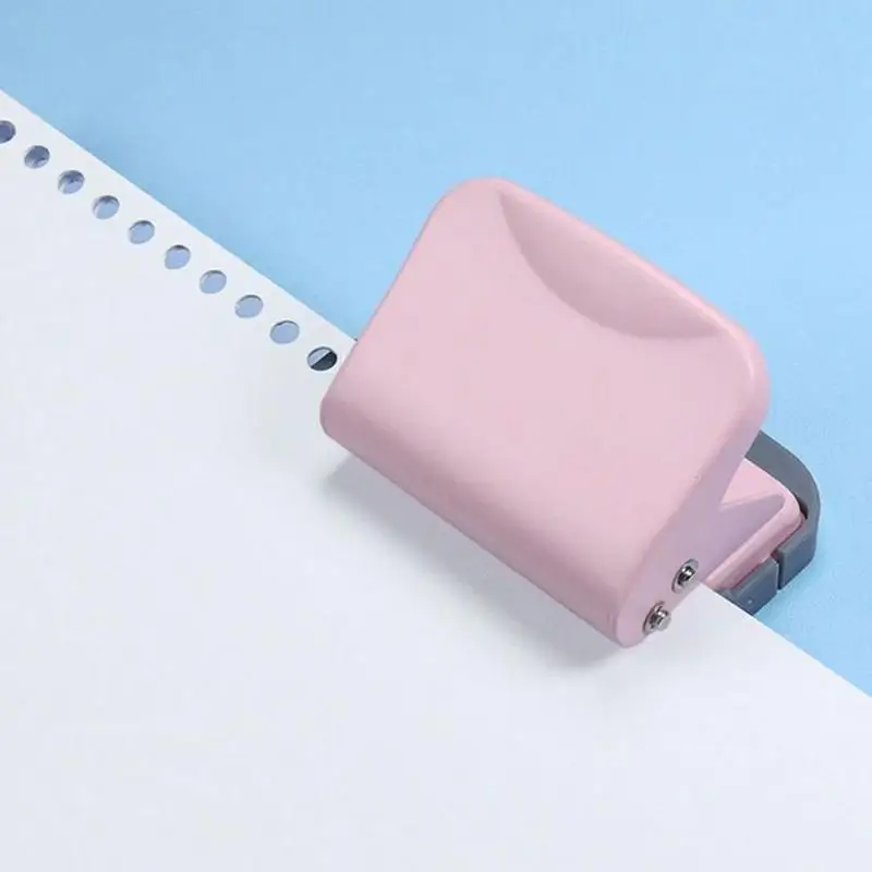 Perfurador de papel manual ajustável Máquina de perfuração pequena para fichário de folhas soltas, 6 furos, A5 Hole Punch, Planejador