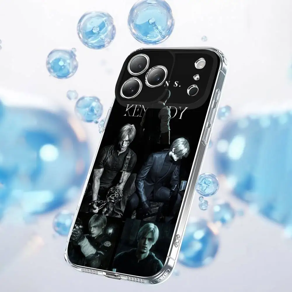 Etui na telefon R-Resident Evil Leon Kennedy do iPhone 17,16,15,14,13,12,11 Plus,Pro,Max,Plus,E,SE4,Air,Mini Transparent