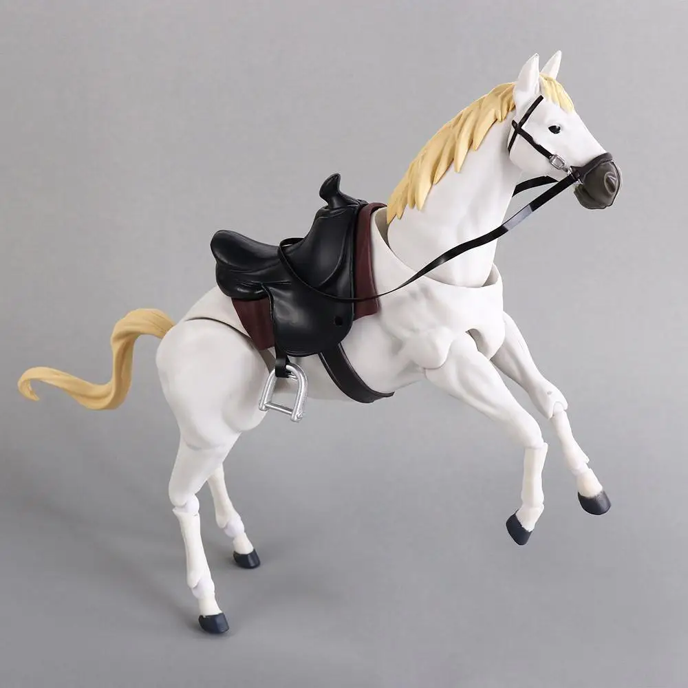 Figurine d'Action de Cheval en Ferrite PVC, Modèle de Peinture d'Artiste à Collectionner Mobile, Multi-Articulations, Beurre