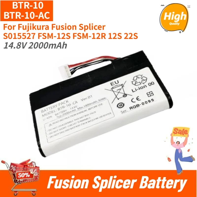 

High Quality for Fujikura Fusion Splicer S015527 FSM-12S FSM-12R 12S Brand New BTR-10 BTR-10-AC Battery 14.8V 2000mAh