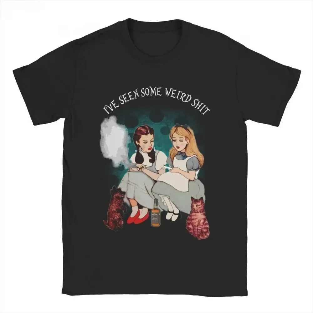 

Alice Dorothy Weird Alice in Wonderland Women's T Shirt Tee Shirt Short Sleeve Round Neck T-Shirt Cotton Summer Tops Loose Tees