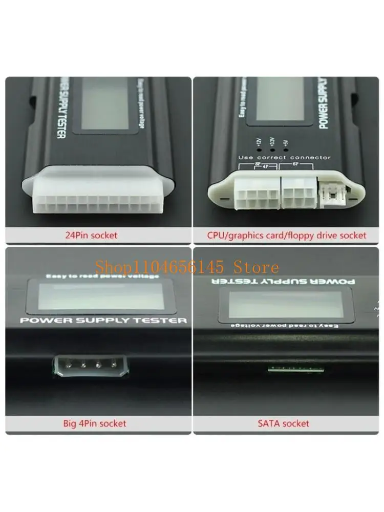 652F Easy To Use Computer Power Supply Tester With Clear LCD Display No Battery Needed