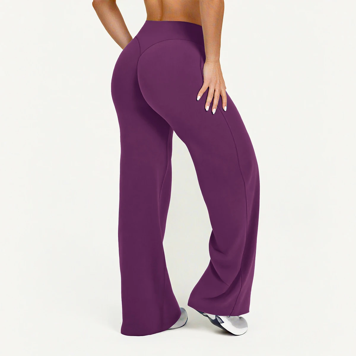 Uitlopende leggings Rechte pijpen leggings Dames Wijde pijpen Yoga Ademende fitnesskleding Veelzijdige casual broeken