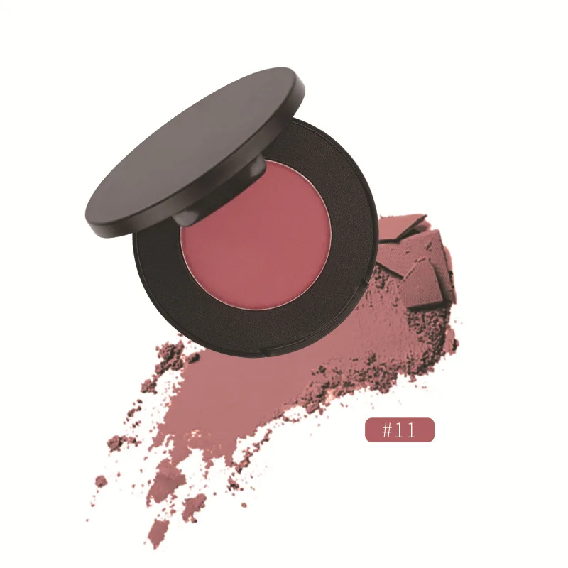 Customize Printed Logo Single Blusher Palette Private Label Blush Makeup No Logo Face Cheek Blush Pressed Powder Blusher