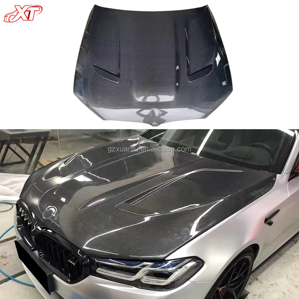 

G30 CS Style Carbon Fiber Front Bonnet Hood for BMW 5 Series G30 F90 M5 540i Engine Hood Bodykit