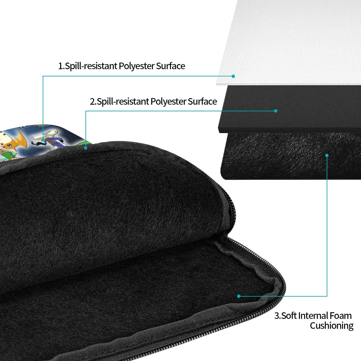 Аниме Digimon Cartoon (11) Чехол для ноутбука 10, 12, 13, 15, 17 дюймов, сумка для ноутбука, противоударный чехол для планшета, сумка