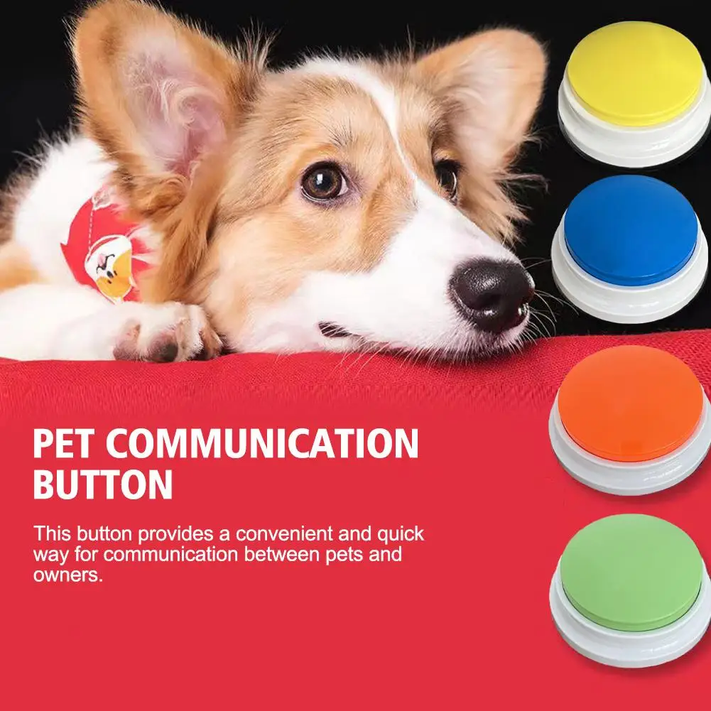 Dog Communication Button Simplify Training Supplies For Cat And Dog Recordable Talking Intelligence Button Pet Toy Z4Z0